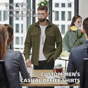 Camisa de Hombre de Primera Calidad, Informal, de Manga Larga, Color Gris Plateado, 100% Algodón Orgánico, Lavada, Transpirable, de Secado Rápido, Elegante - Product Image 2