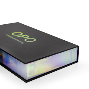 Caja de Regalo Holográfica con Logotipo Personalizado, Caja Magnética de Cartón Rígido, Embalaje de Papel Duro con Laminado Mate, Papel Recubierto con Cierre Magnético - Product Image 3