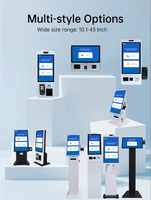 TouchWo Monitor de 22 Pulgadas 1920x1080 con Sistema de Pago Android 11 SDK, Kiosco de Autoservicio, Kiosco de Hotel para Check-in, de Pie, 128GB