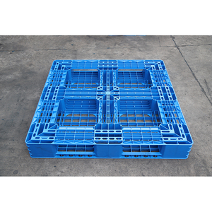 O aço reforçado único resistente enfrentou a pálete plástica azul dos corredores da grade 6 do HDPE para o armazenamento do armazém - Product Image 5