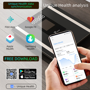 독특한 맞춤형 태양열 충전 스마트 체지방 스케일 LED 디스플레이 디지털 기술 체성분 분석 BMI 추적 무선 - Product Image 2