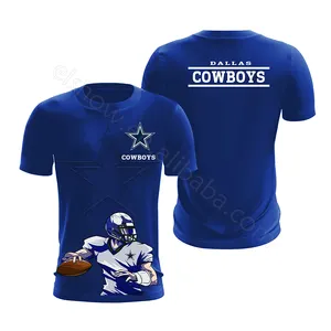 2022 High Quality All Styles American Football Wear Football Teams Cowboy 3D print Fashion Men US size T shirts