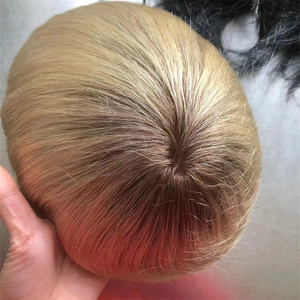 Emeda <span class=keywords><strong>Hair</strong></span> # Prothèse capillaire homme 4T613 couleur ombrée, aspect naturel, par Emeda, base fine en peau, cheveux Remy indiens purs - Product Image 1
