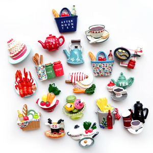Aimants de réfrigérateur 3D personnalisés par le fabricant, souvenirs mignons en silicone et PVC en forme d'aliments - Product Image 1