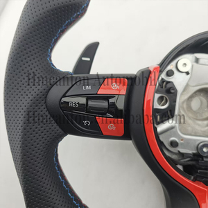 พวงมาลัยรถยนต์หนังรูระบายอากาศสีแดง M1 M2 รุ่นยอดนิยมสำหรับ BMW ซีรีส์ 3 ซีรีส์ 5 F10 F20 F30 F90 F01 F02 - Product Image 3