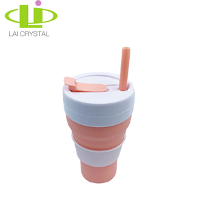 2019 Eco amigable ampliable Bpa libre multifuncional plegable de silicona taza de café con paja de la manga <span class=keywords><strong>y</strong></span> tapa - Product Image 2