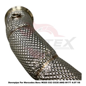 Vortex SS304 Heat Shielded Downpipe System for Mercedes Benz W205 C63 C63S AMG M177 4.0T V8 2015-2021 Motorsport Tuning <b>Kits</b> - Product Image 3