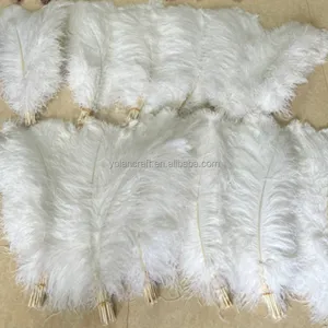 Pluma de avestruz blanca grande del Festival del Carnaval para la decoración del banquete de boda