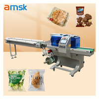 Multifunktionale Kissenverpackungs- und Verpackungsmaschine Horizontale Durchlaufverpackungsmaschine für Brot und Obst