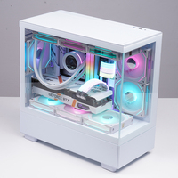 Factory Price Cabinet ATX Gaming Case Computer Gamer M-ATX Casing PC Case with Tempered Glass, ARGB Fans and Remote