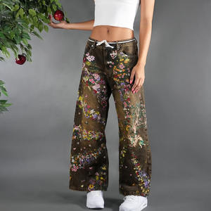 Custom Men's <strong>Jeans</strong> High Quality Men Floral Embroidered <strong>Jeans</strong> Pants For Men Embroidery <strong>Denim</strong> <strong>Jeans</strong> Unisex - Product Image 2