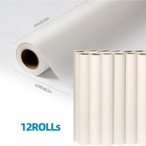 Rouleau de papier pour table d'examen de qualité médicale 21" x 225ft Blanc Lisse 12 Rouleaux Étui Hygiénique Jetable - Product Image 3