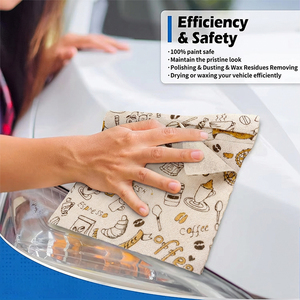 Paños de Limpieza de Microfibra con Impresión Personalizada, Rollo de Toallas Reutilizables, Paquete de 20, 25x25cm, Paños <span class=keywords><strong>para</strong></span> Lavar Autos Sin Rayones - Product Image 3