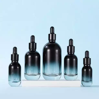 Flacon compte-gouttes en verre rose dégradé pour sérum de luxe, soin de la peau, huile capillaire, 5 ml, 10 ml, 15 ml, 30 ml, 100 ml avec compte-gouttes