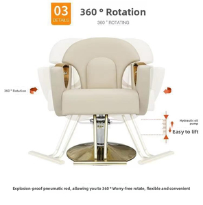 Chaises de salon de coiffure luxueuses chaises de salon de coiffure réglables et sièges de permanente et de teinture chaises de toilettage de salon de coiffure inclinables - Product Image 4