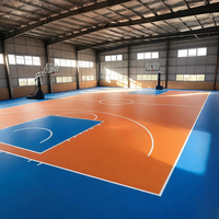 Rouleaux de revêtement de sol en PVC haute densité Runsure à absorption des chocs, substrat pour sols en bois pour gymnases de basketball, fourni par le fabricant