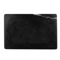 Plateau de luxe en marbre noir naturel, support de rangement pour toilettes, plateau de service pour coiffeuse, plateau à parfum, mouchoirs, fête, style américain