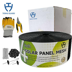 4 inch zonnepaneel vogelnet 1/2''x1/2'' PVC gecoat gelast draadgaas vogelnest fysiek blokkeerend vogelnet voor zonnepaneel - Product Image 4