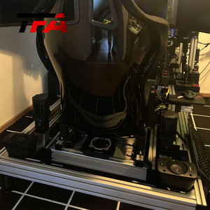 Simulateur profil aluminium volant personnalisé Cockpit simulateur de jeu de conduite superbe Cockpit avec vraie chaise course - Product Image 6