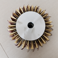 Brosse à rouleau abrasive industrielle en sisal 300 mm, disque à lamelles abrasif 1 pouce, poils pour polissage du bois, pour machines à poncer le bois