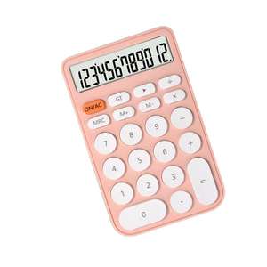 Calculatrice scientifique miniature mignonne de couleur rose pour étudiants, calculatrice de bureau portable électronique - Product Image 1