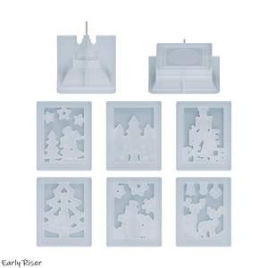 Molde de Silicona para Portavelas con Forma de Castillo Navideño, para Hacer Velas Aromáticas Caseras - Product Image 5