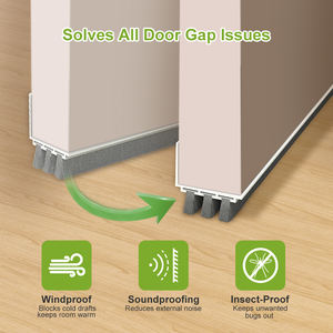 שלוש דלת שכבה תחתית איטום רצועה דלת טיוטה פקק דלת לטאטא רצועת צמר חותם חסין winding and winding מזג אוויר אטומים לרעש - Product Image 4