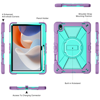 Solution de protection pour tablette, étui de style armure à trois couches, housse antidérapante pour Samsung Tab S12 Plus, éducation, industrie