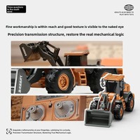 Mini Bulldozer a Escala 1:64 con Control Remoto, Modelo Eléctrico de Ingeniería en Metal, 2.4G, Listo para Usar, Alcance de 30M, Interior/Exterior