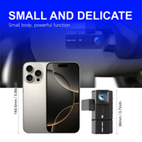 Caméra embarquée 4K Ultra HD 3,16 pouces avec WiFi et 3 objectifs, incluant un objectif infrarouge pour vision nocturne sans éclairage, enregistreur de conduite (DVR) et boîte noire pour voiture