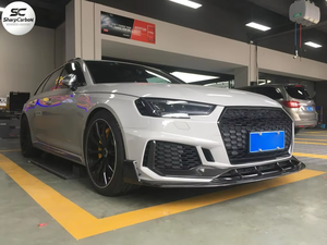 Accessori Auto Leggeri, Spoiler Anteriore in Fibra di Carbonio Prepreg per Audi <span class=keywords><strong>A4</strong></span> RS4 B9 <span class=keywords><strong>Sedan</strong></span> <span class=keywords><strong>2019</strong></span> - Product Image 4