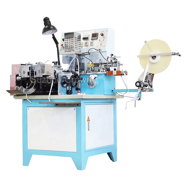 VIDEO High Speed Automatic Satin Ribbon Label Cutting and Folding Machine