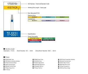 Scatola di imballaggio in plastica rotonda fg 1.6mm br da laboratorio di alta qualità per frese diamantate dentali - Product Image 4