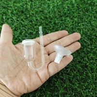 Diffuseur de CO2 en verre pour aquarium, atomiseur de CO2 en verre, dispositif de raffinage de CO2 transparent