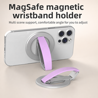 Support de téléphone et de bureau flexible en alliage d'aluminium magnétique Q5-A avec support annulaire pour utilisation au lit et option de logo personnalisé