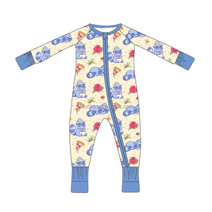 Tutina intera in bambù a maniche lunghe per neonati, stampata, con logo personalizzato, prodotta su misura - Product Image 3