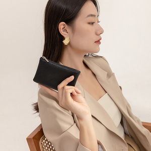 กระเป๋าใส่เหรียญมีซิปลายลิ้นจี่ใหม่สำหรับชายและหญิงกระเป๋าเก็บกุญแจเหรียญบัตรสั้นบางเฉียบ - Product Image 6