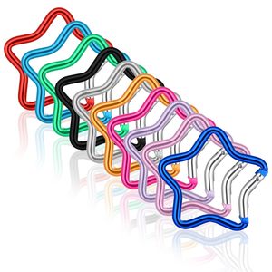 Wholesale Aluminum Star Carabiner Hook Colorful Metal Multi-Function Heart Star Carabiner Promotional <strong>Keychains</strong> - Product Image 5