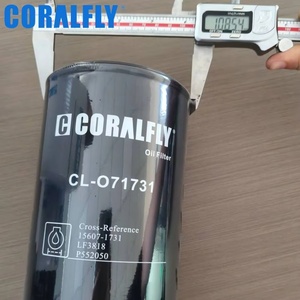 ตัวกรองน้ำมันเครื่องยนต์ดีเซลรถบรรทุกน้ำมันหล่อลื่นแบบหมุน15607-1731 LF3818 P552050 BD7105 SO2198สำหรับ Hino - Product Image 2
