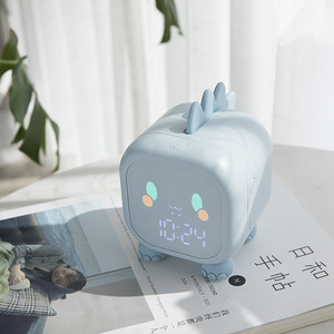 Mimo Children's Dinosaur <b>Alarm</b> <b>Clock</b> Pink Digital Timer Wake Up Light Voice Control <b>For</b> <b>Kids</b> Bedroom Decor - Product Image 4