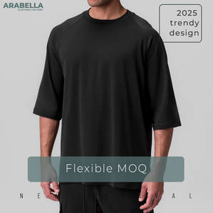 Arabella 2026 Performance di lusso indossare Logo personalizzato oversize di seta di ghiaccio magliette da allenamento per uomini di lusso - Product Image 2