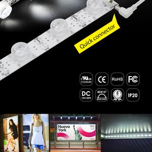 Barre LED à courant constant Edgelight 28,8W DC24V IP20 18LED/m 45×15 °   pour caissons lumineux double face de 80-250 mm - Product Image 6