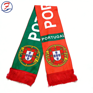 卸売 カスタム サッカー応援グッズ ファン向け 国旗フリンジマフラー イタリア国旗スカーフ - Product Image 1