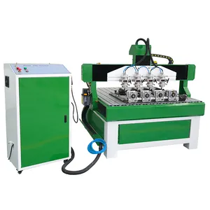 3D Gỗ Ghế Sofa Bàn Trở Lại Chân Khắc Quay Đa Đầu CNC Router Trục Chính, 4 Trục Multihead CNC Router