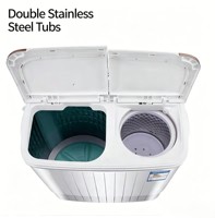 Lave-linge semi-automatique à double cuve de 3,5 kg, laveuse-essoreuse compacte, lave-linge portable pour la maison, les dortoirs, les camping-cars et les appartements