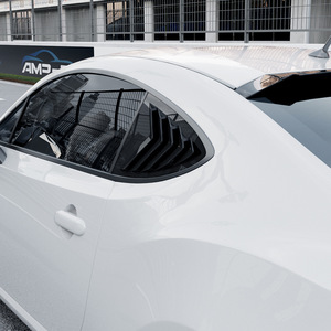 <b>Car</b> <b>Window</b> Louver <b>Decals</b> Piano Black Carbon Fiber Texture Adhesive ABS Body Stickers for Toyota GT86 Subaru BRZ Scion FR S - Product Image 4