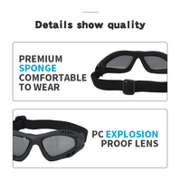 Lunettes de protection à 3 lentilles en gros, lunettes de sport, lunettes tactiques pour hommes, lunettes transparentes
