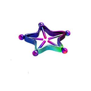 Breloque en acier inoxydable 316L, anneau de mamelon réglable en forme d'étoile à cinq branches, vis sans Piercing, anneaux de mamelon, bijoux de corps - Product Image 6