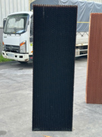 Yeni Ağır Hizmet Tipi 1800x600x150mm Siyah Evaporatif Soğutma Pedi Yüksek Emici Selüloz Panel HME Model H03 Fabrika Tedariği