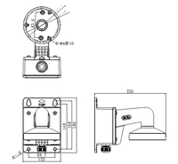 Accessoires de surveillance compatibles ou originaux DS-1272ZJ-120B, boîte de jonction, support mural pour caméra CCTV avec boîte à fils